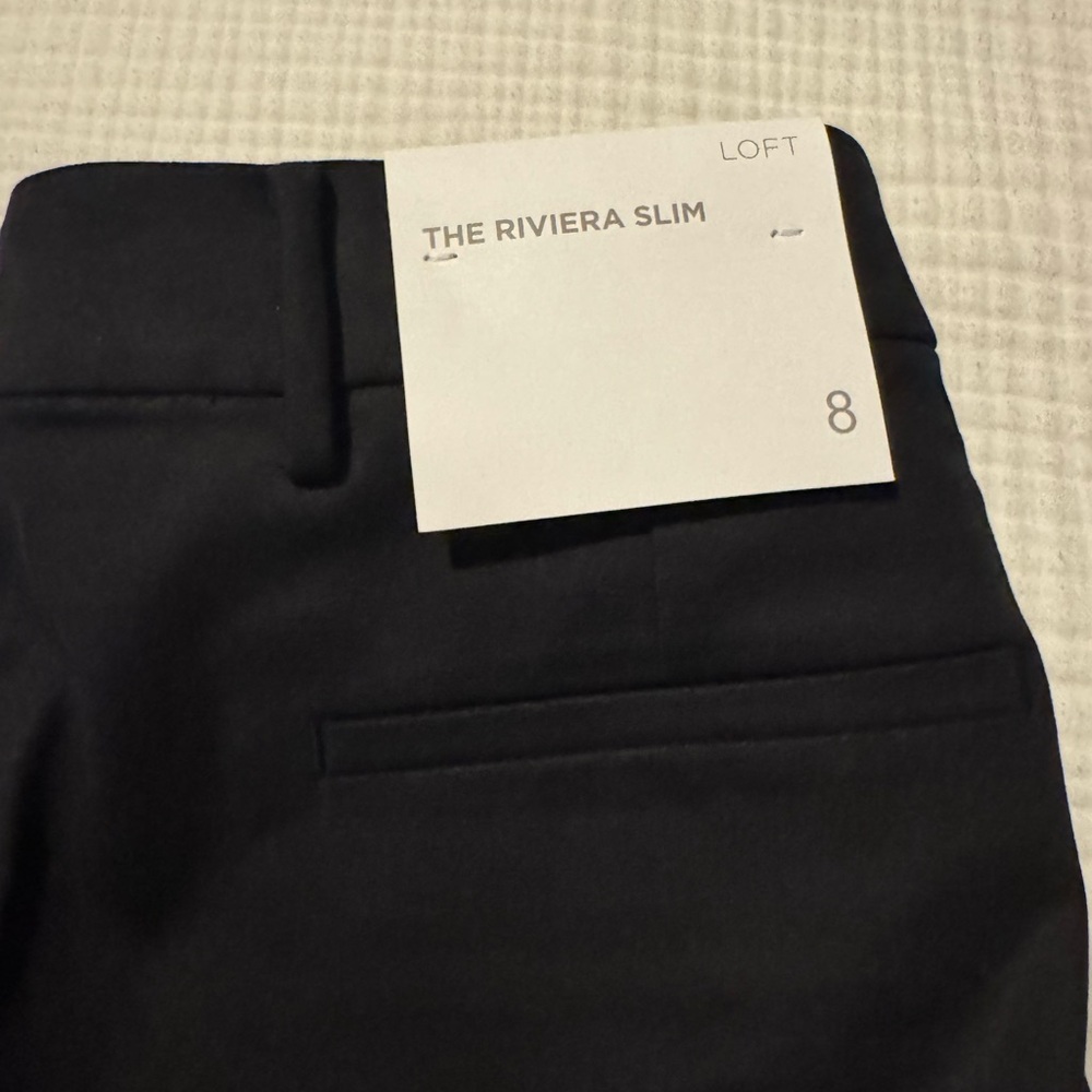 LOFT Black Riviera Slim Trousers